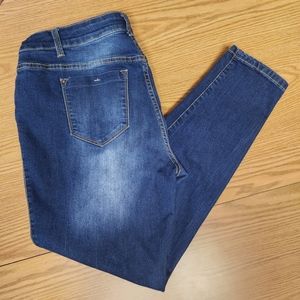 ENCORE Jeans Dark Wash Blue Skinny Womens Sz 16